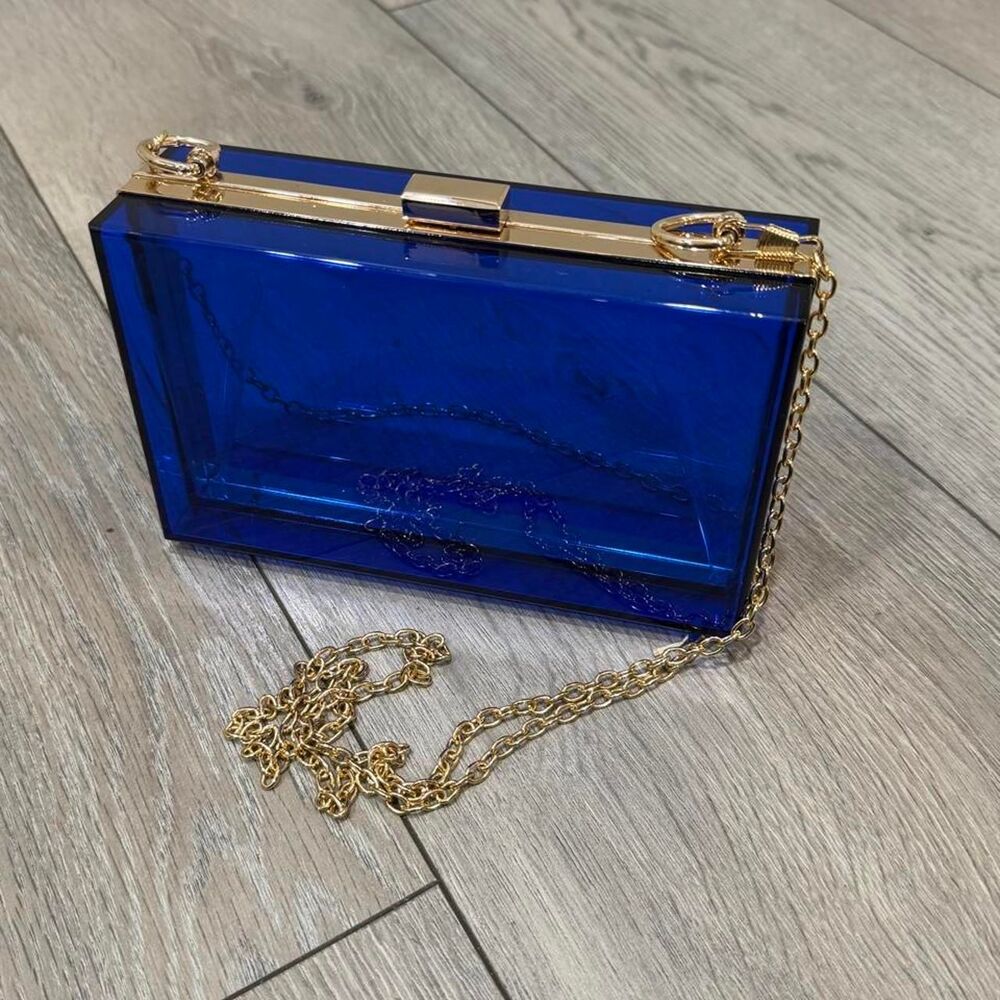 Unbranded Women's Blue and Gold Bag
